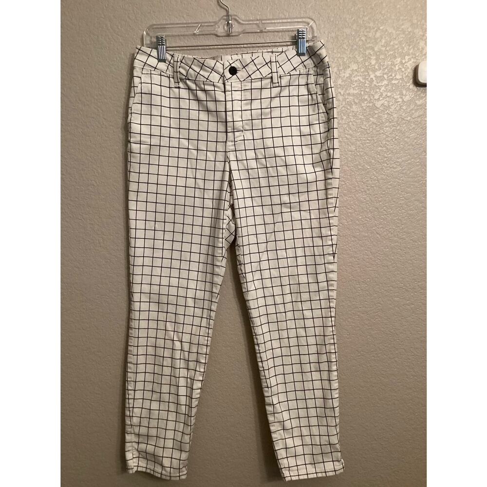 NYDJ (Not Your Daughter's Jeans) Ankle Pants White n Black Slim Lift Tuck Fit 8
